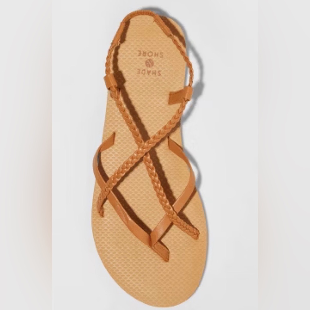Shade & Shore Women's Tan Sandals - Picture 2 of 3